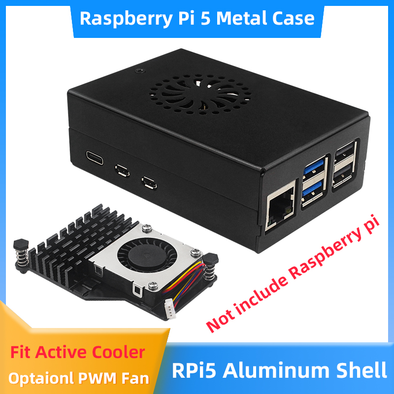 Raspberry Pi 5 8Gb Kit - Raspberry Pi 5 حافظة من سبائك